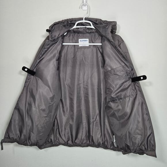 Old Navy Men's Gray Hooded Puffer Jacket. Size S - Picture 3 of 5